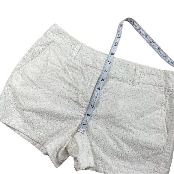 LOFT White Eyelets Chino Short -Women Size 2 -Summer Springs Casual - Picture 6 of 12